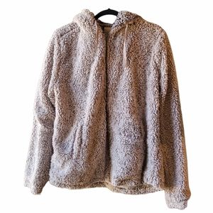 Thread & Supply Fuzzy Wubbly Teddy Zip Jacket L